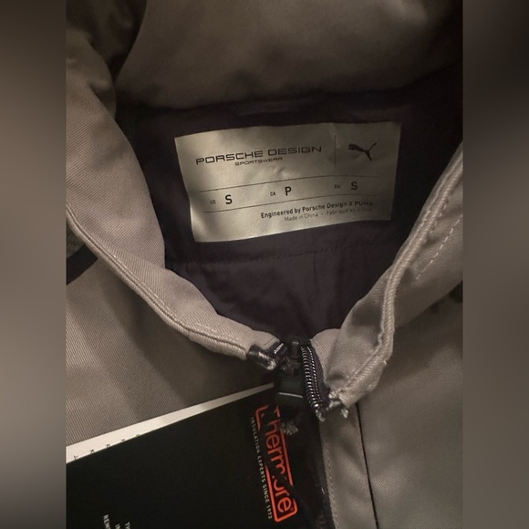 NWT $465 Porsche Design Insulated jacket Steeple Grey Small S trench down jacket - Picture 8 of 12